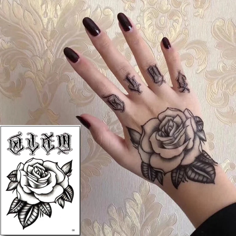 rose tattoos for men on hand 0022