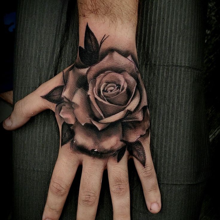 rose tattoos for men on hand 0027