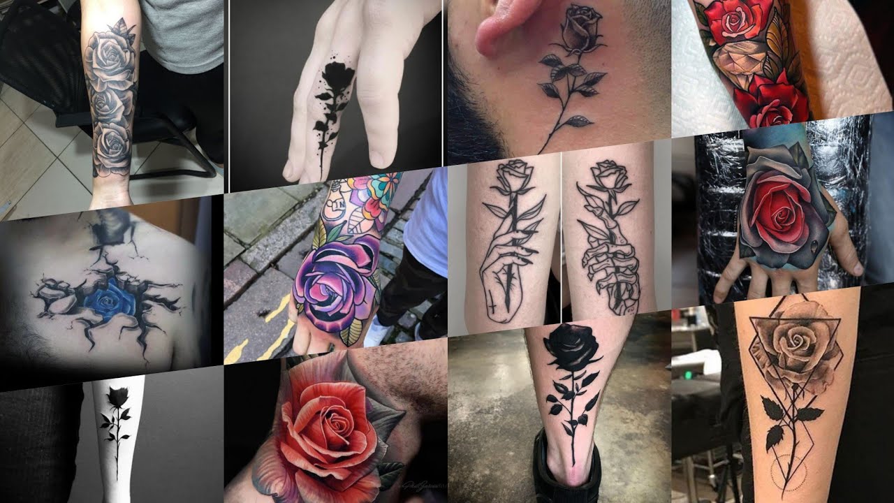 rose tattoos for men on hand 0029