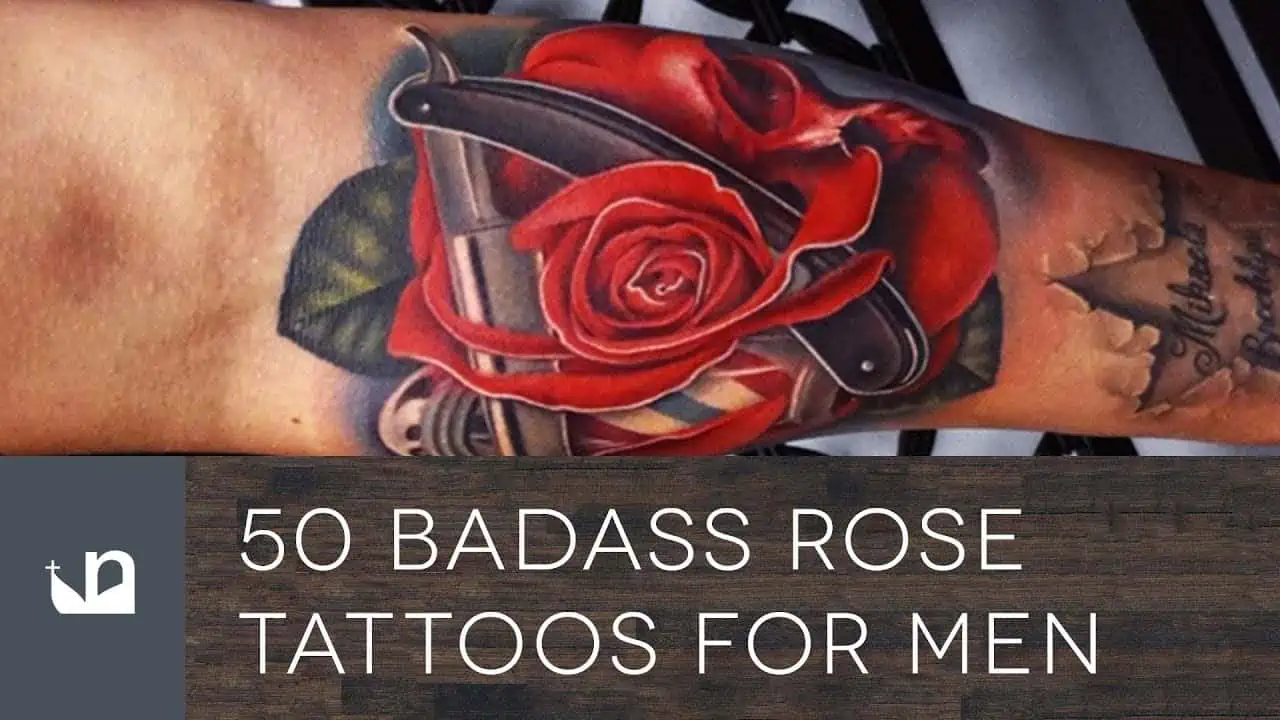 rose tattoos for men on hand 0034