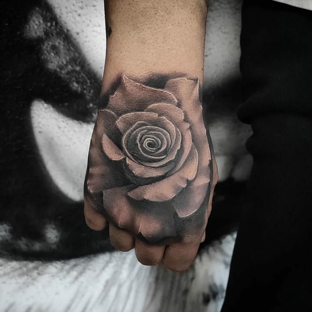 rose tattoos for men on hand 0051