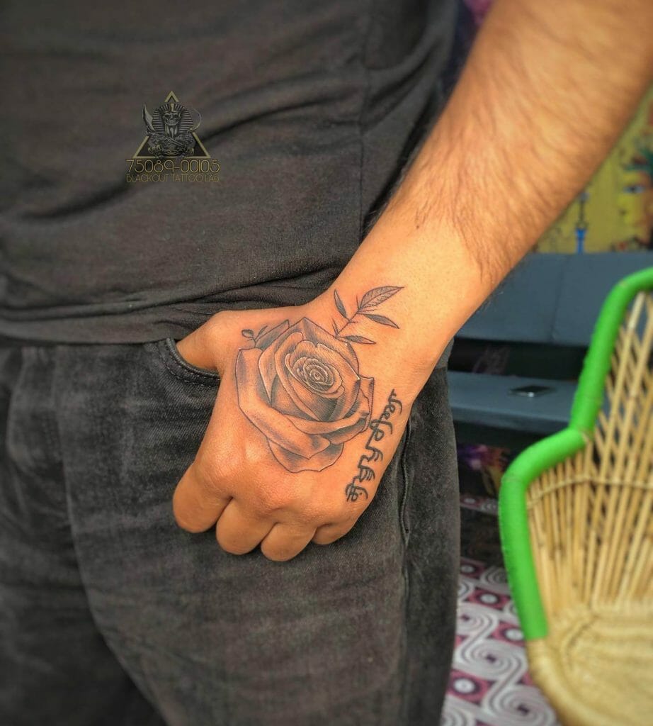 rose tattoos for men on hand 0058