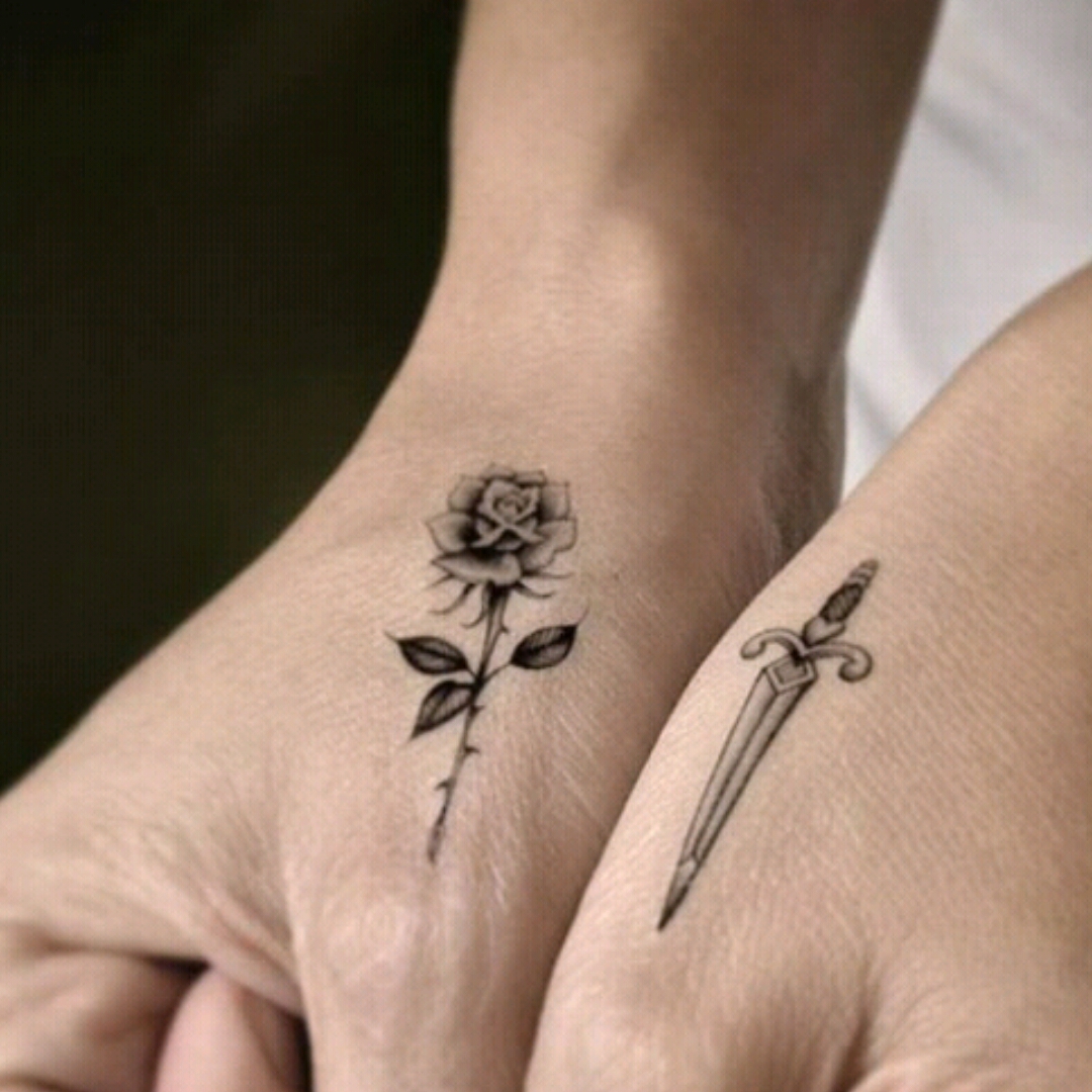 rose tattoos for men on hand 0066