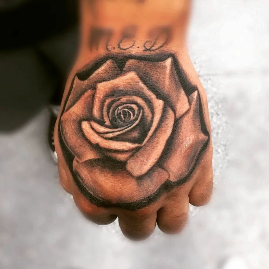 rose tattoos for men on hand 0071