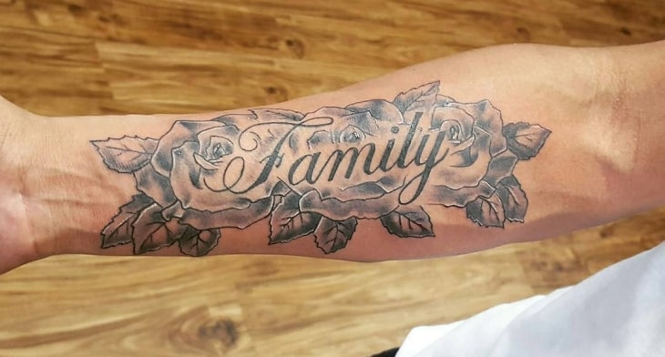 script outer forearm tattoos for men 0056