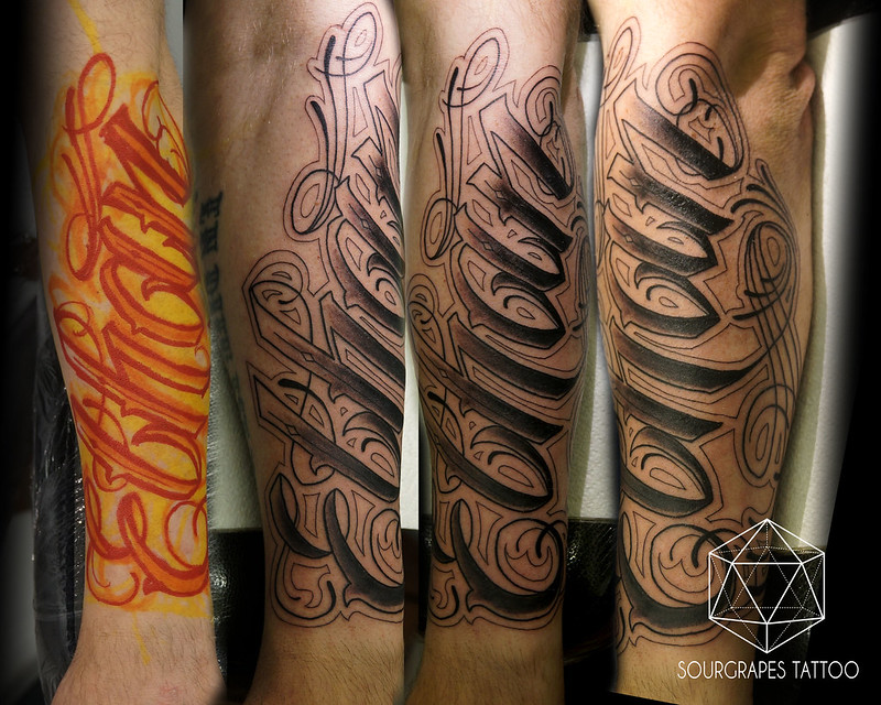 script outer forearm tattoos for men 0068