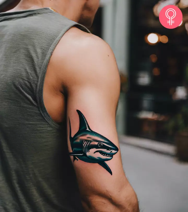 shark fin tattoos for men