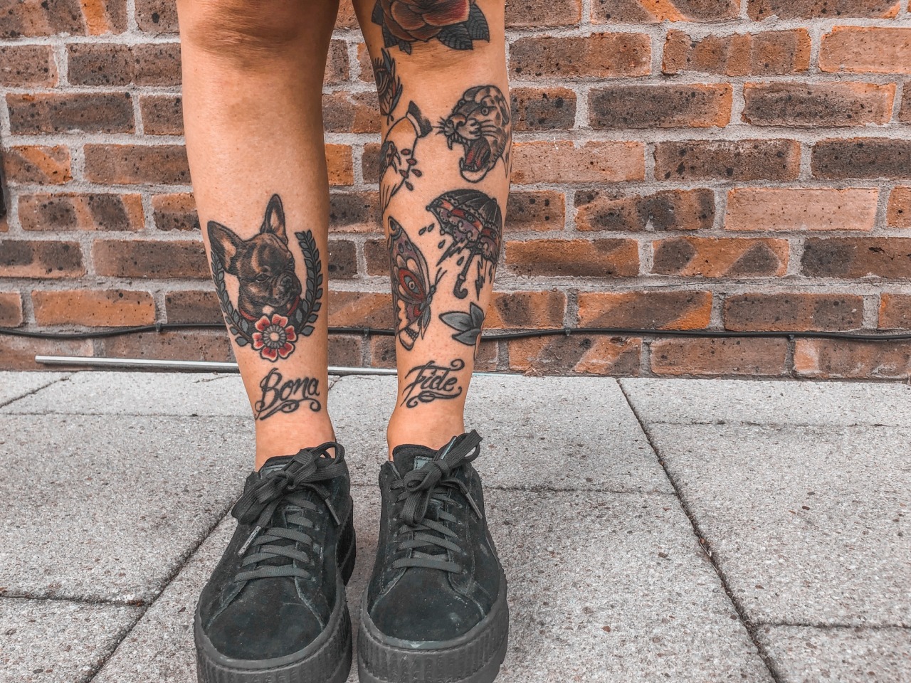 Shin tattoos for men 0010