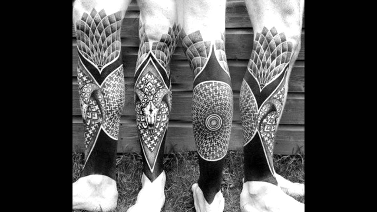 Shin tattoos for men 0012