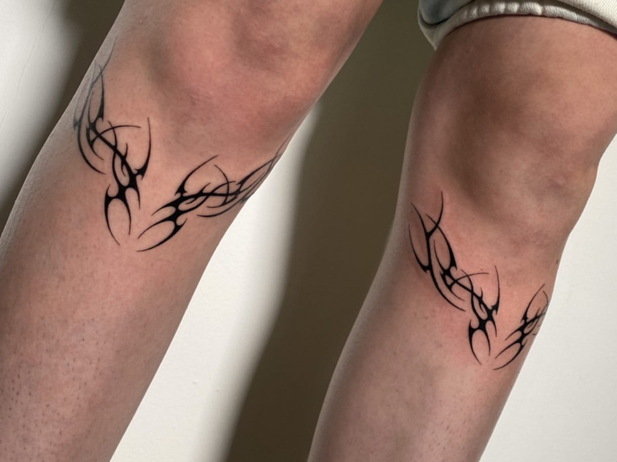 Shin tattoos for men 0016