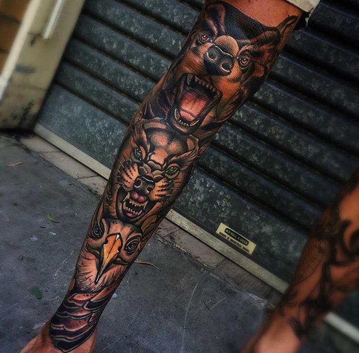 Shin tattoos for men 0030