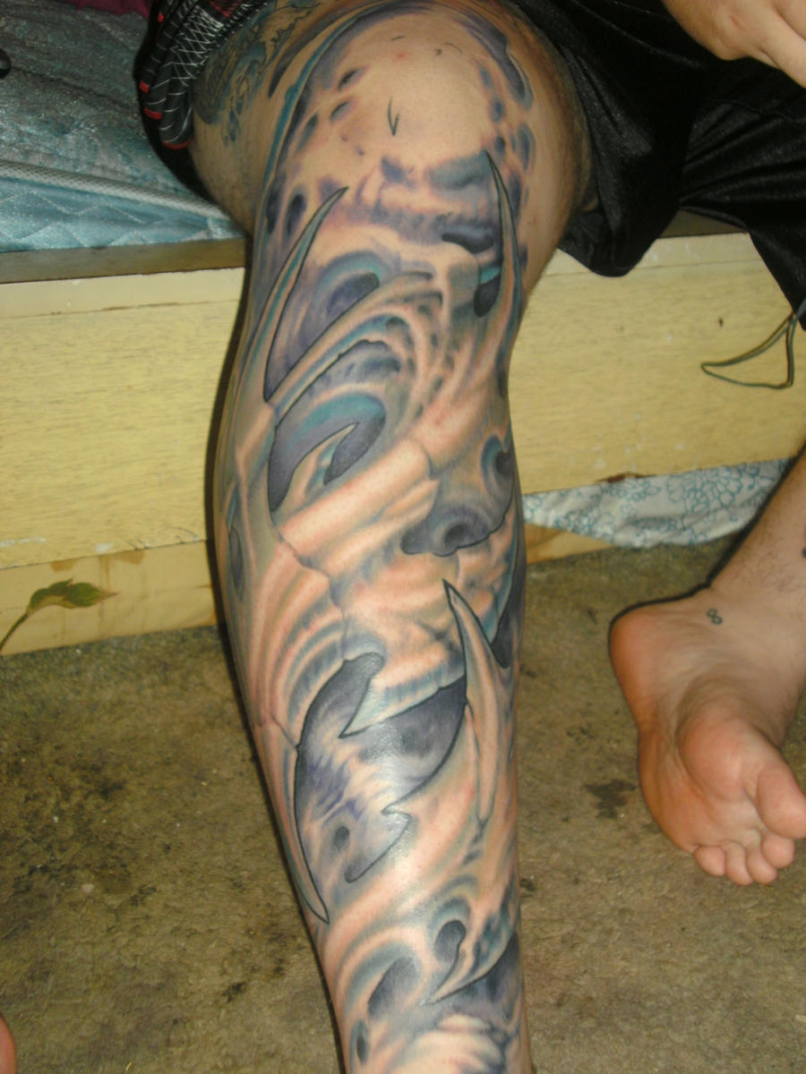 Shin tattoos for men 0033