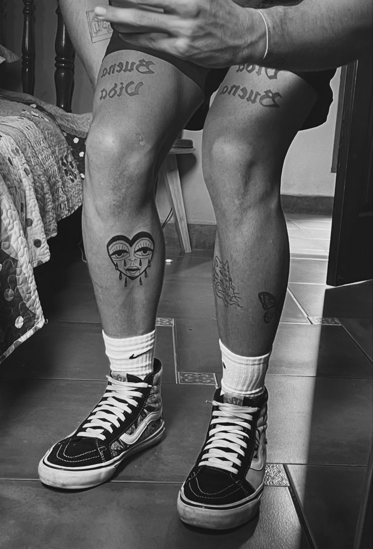 Shin tattoos for men 0046