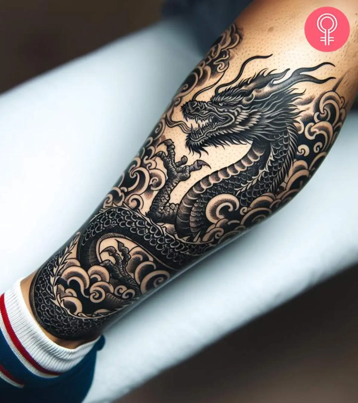 Shin tattoos for men 0050