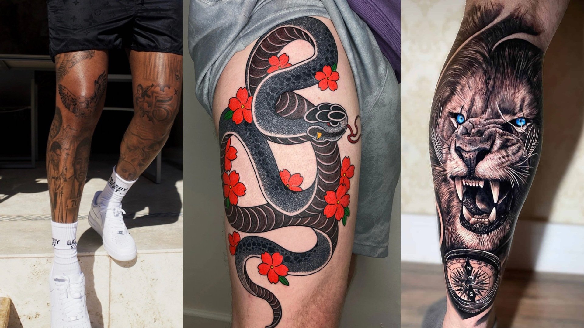 Shin tattoos for men 0055