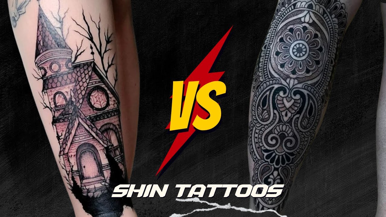 Shin tattoos for men 0065