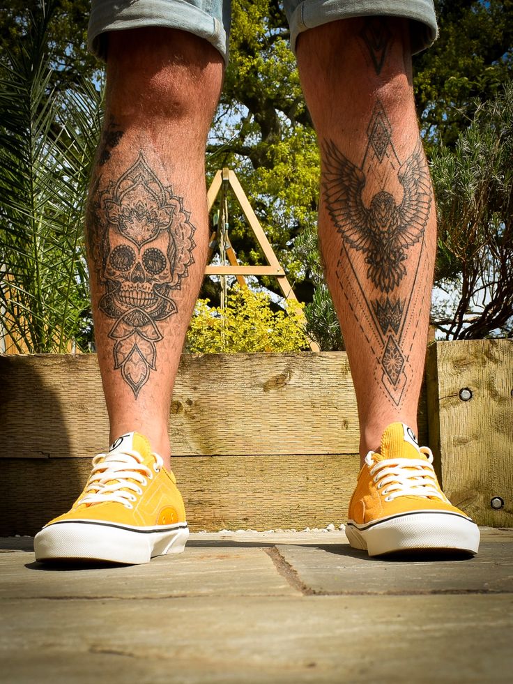 Shin tattoos for men 0081