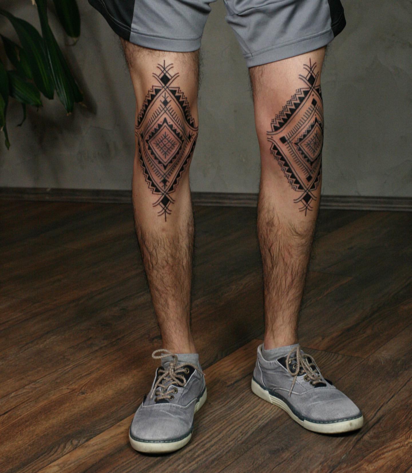 Shin tattoos for men 0087