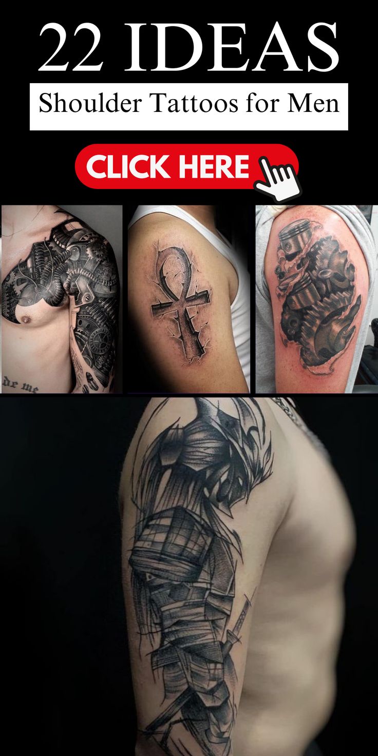 shoulder blade tattoos for men designs