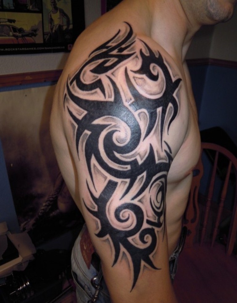 shoulder blade tattoos for men 0076