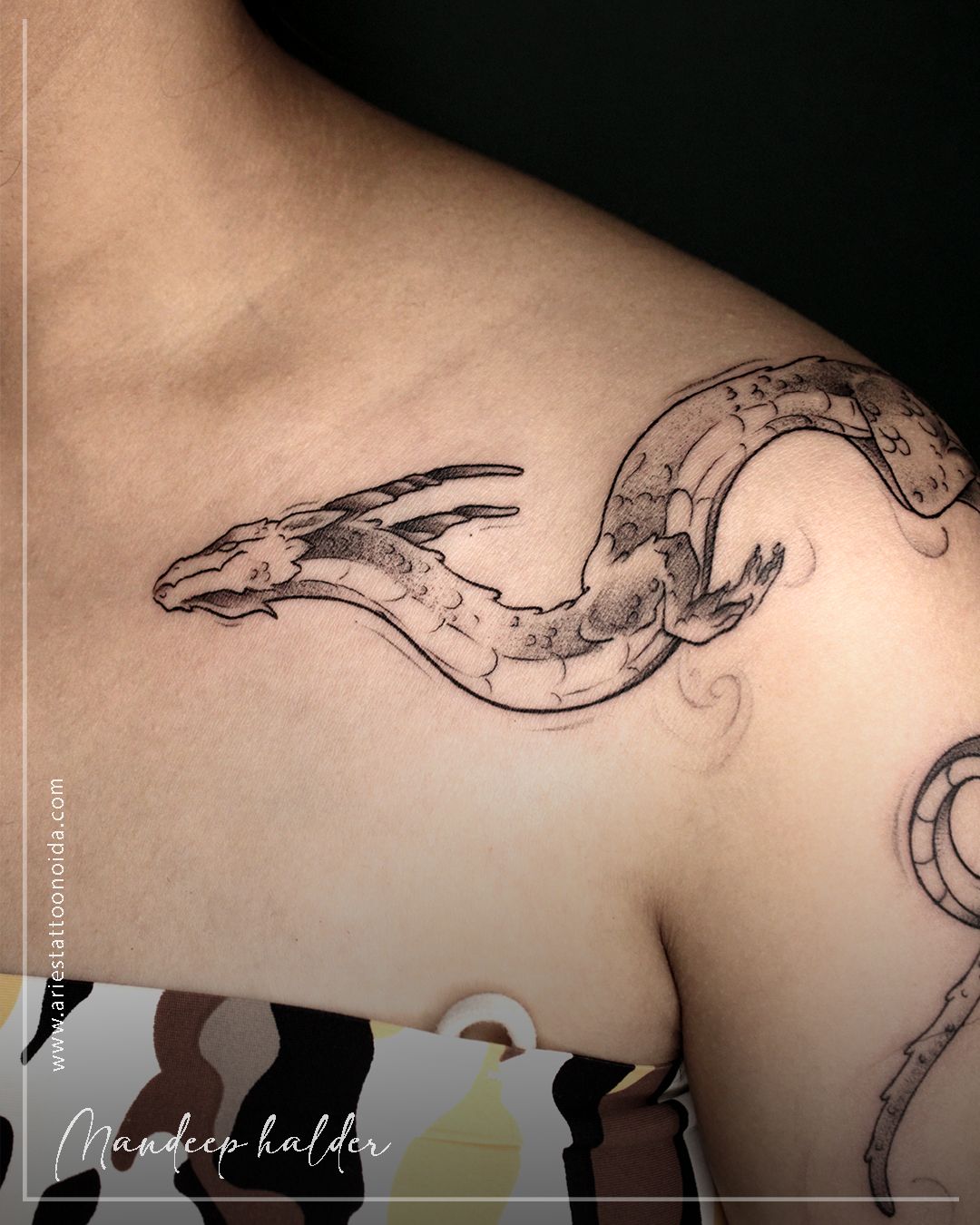 shoulder tattoos for men dragon 0062