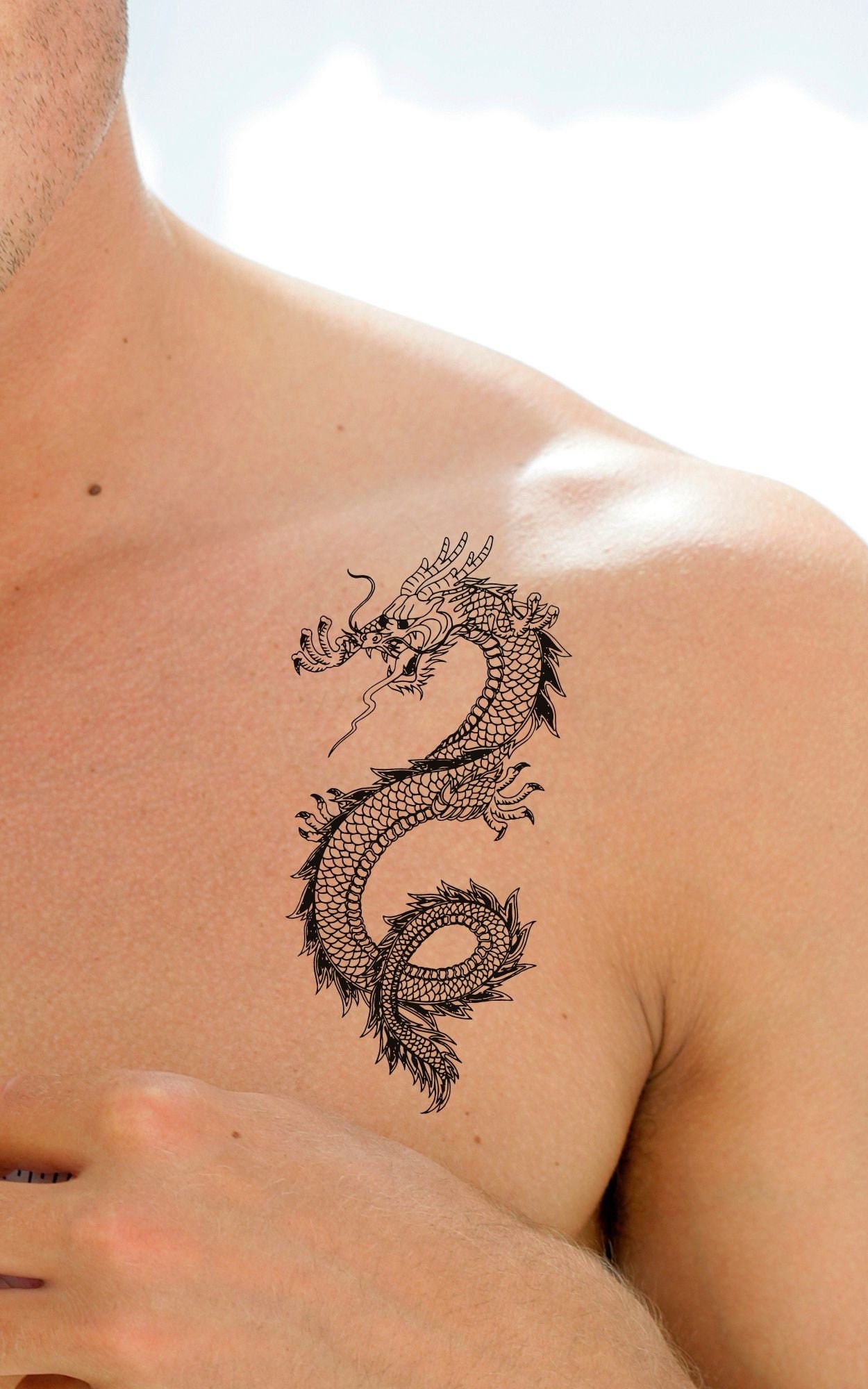 shoulder tattoos for men dragon 0063