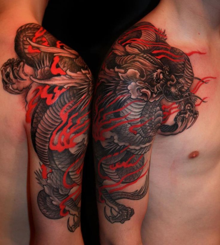 shoulder tattoos for men dragon 0069