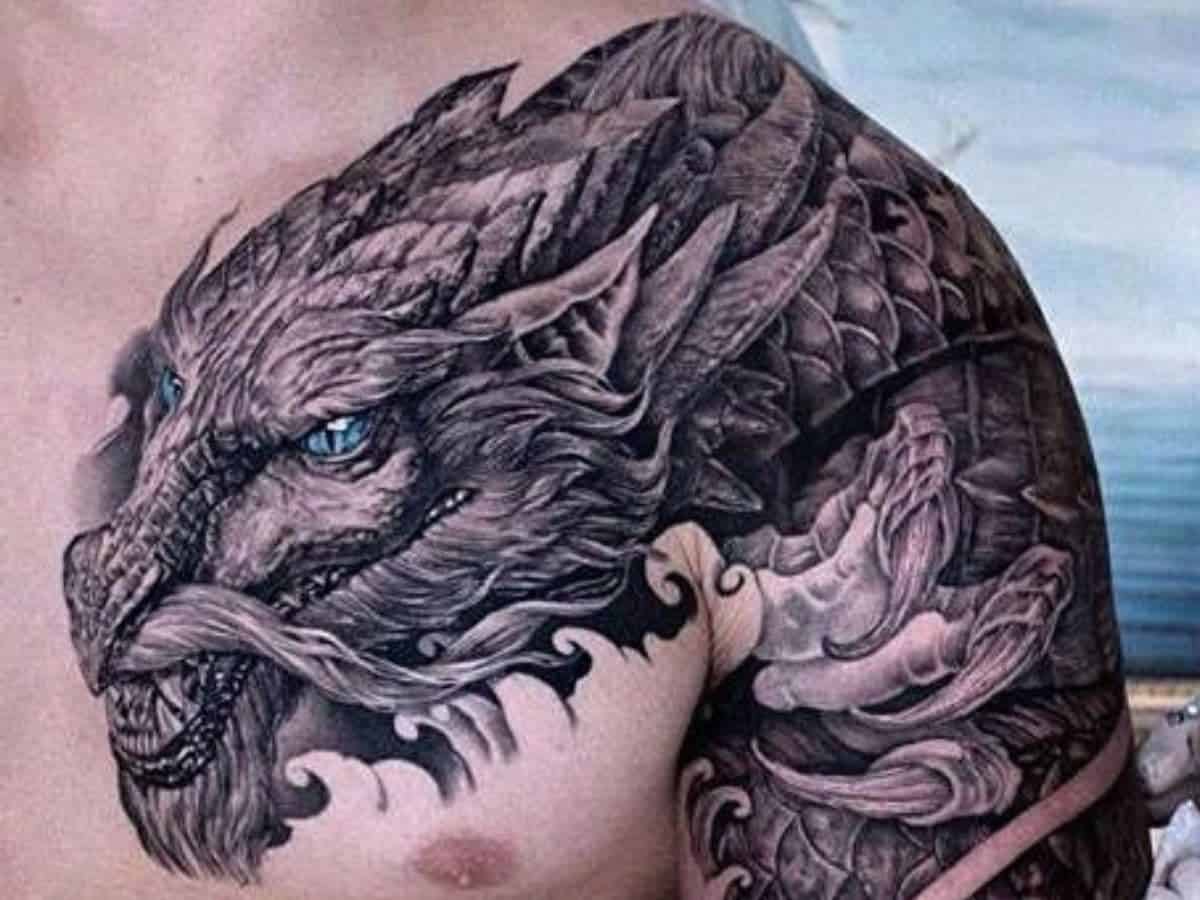 shoulder tattoos for men dragon 0071