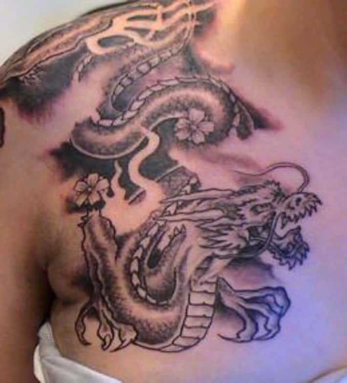 shoulder tattoos for men dragon 0097