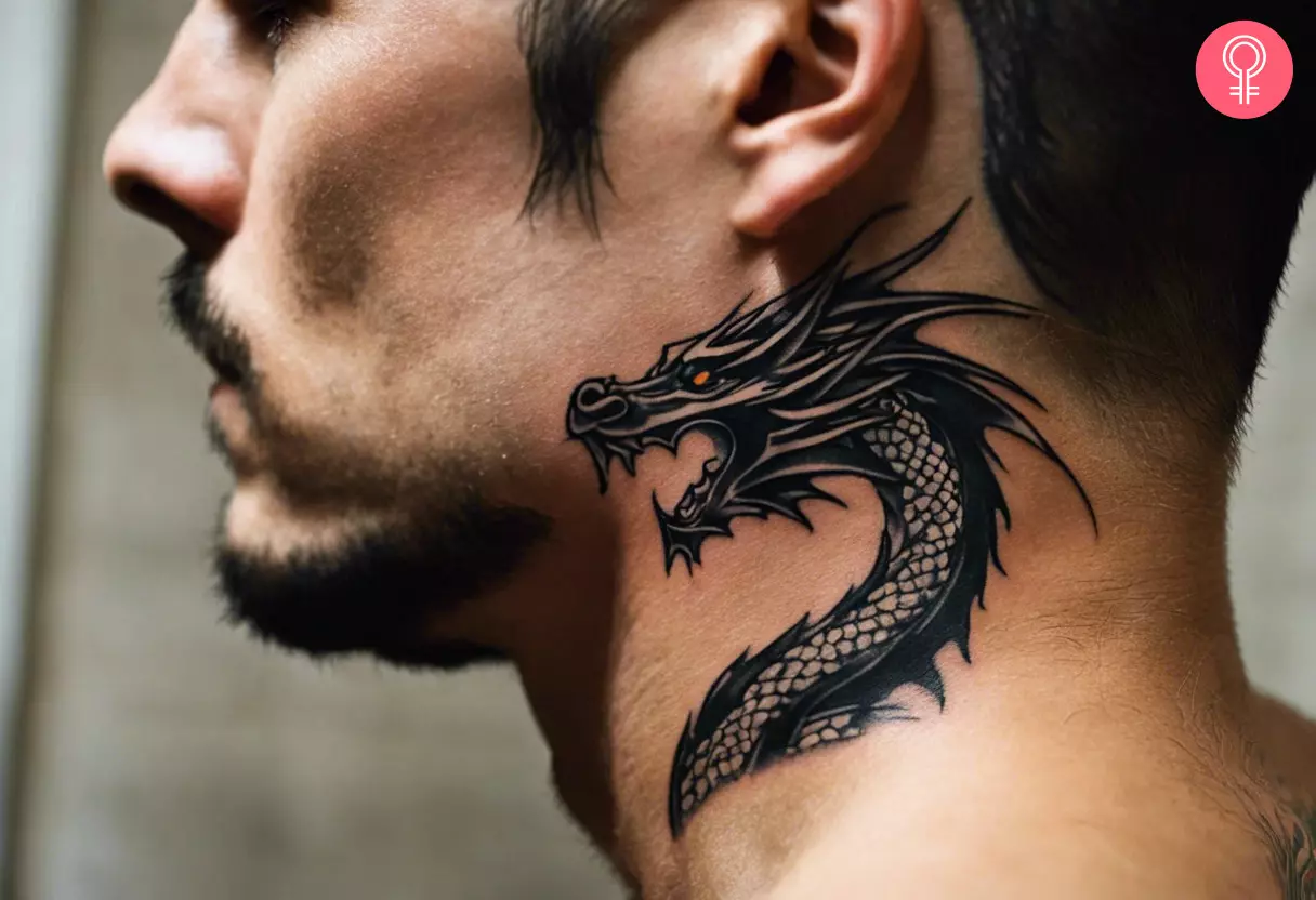 side neck tattoos for men meaning