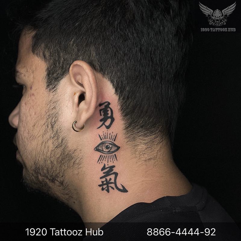 side neck tattoos for men 0016