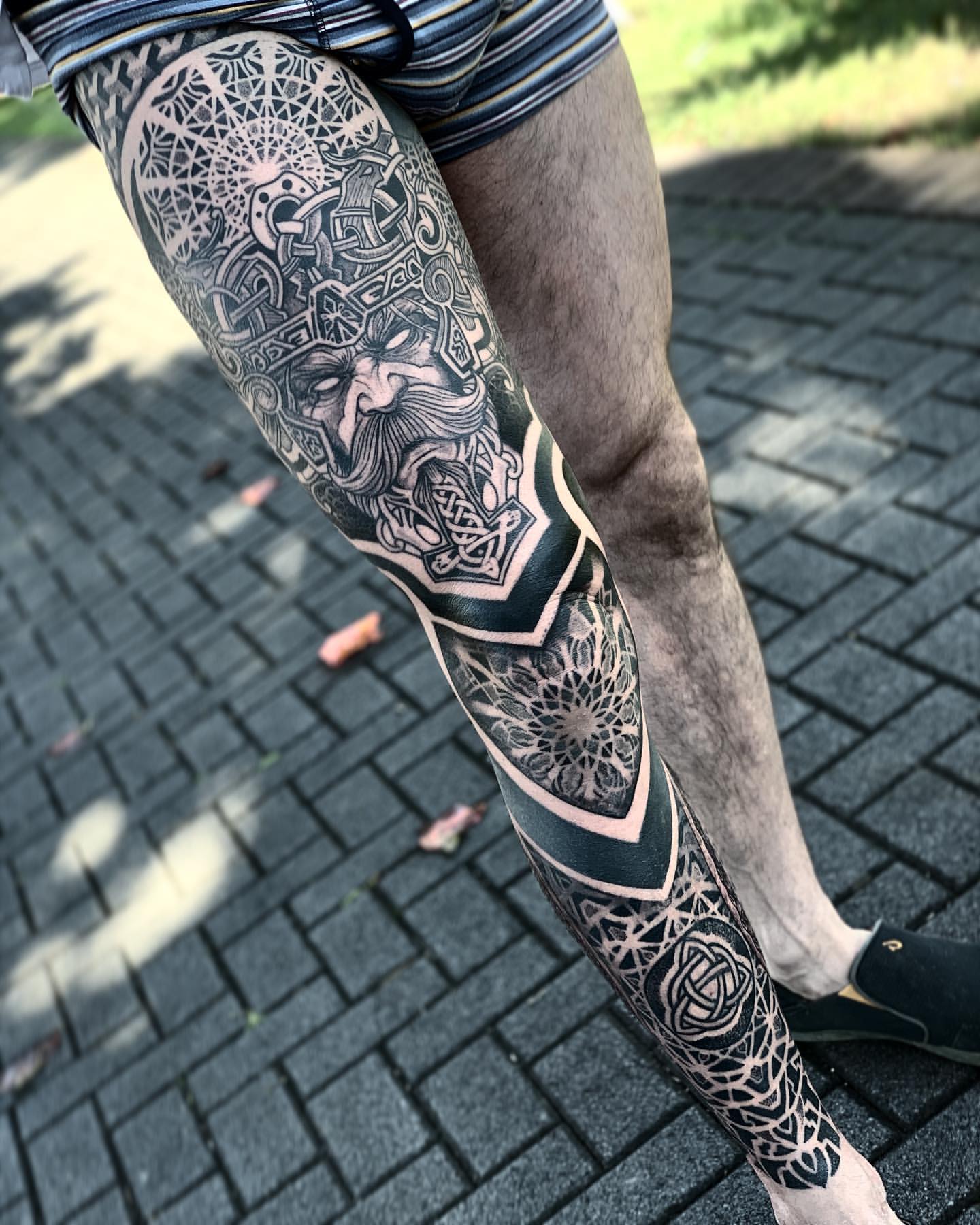 simple leg tattoos for black men 0011