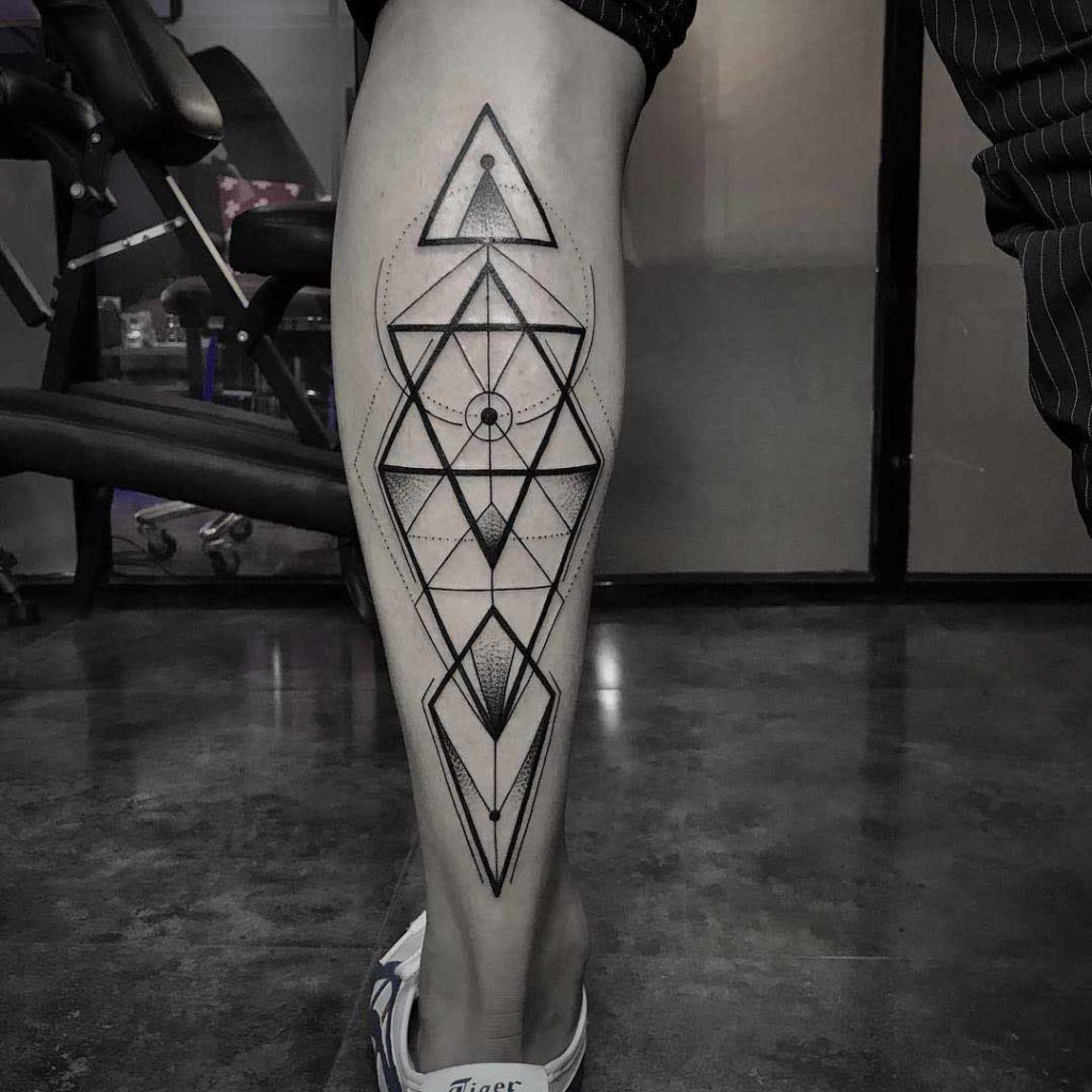 simple leg tattoos for black men 0013