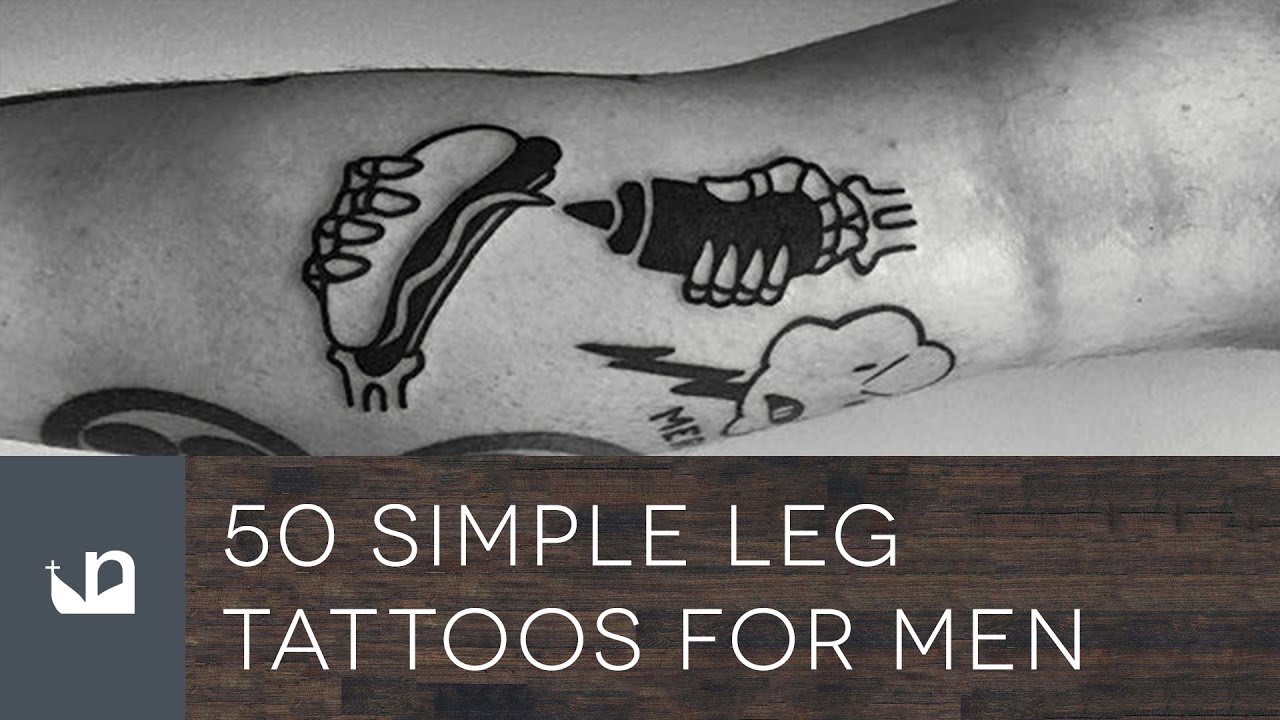 simple leg tattoos for black men 0019