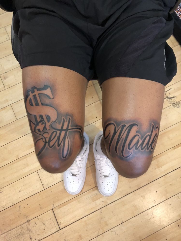 simple leg tattoos for black men 0029