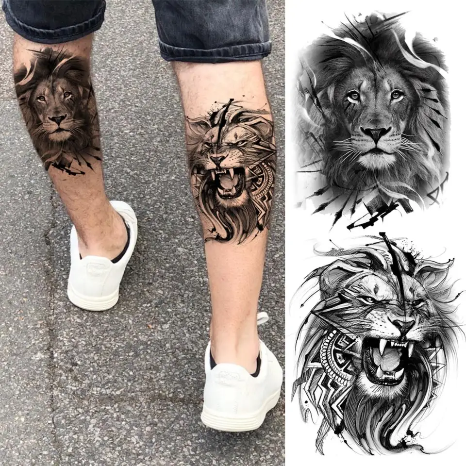 simple leg tattoos for black men 0040