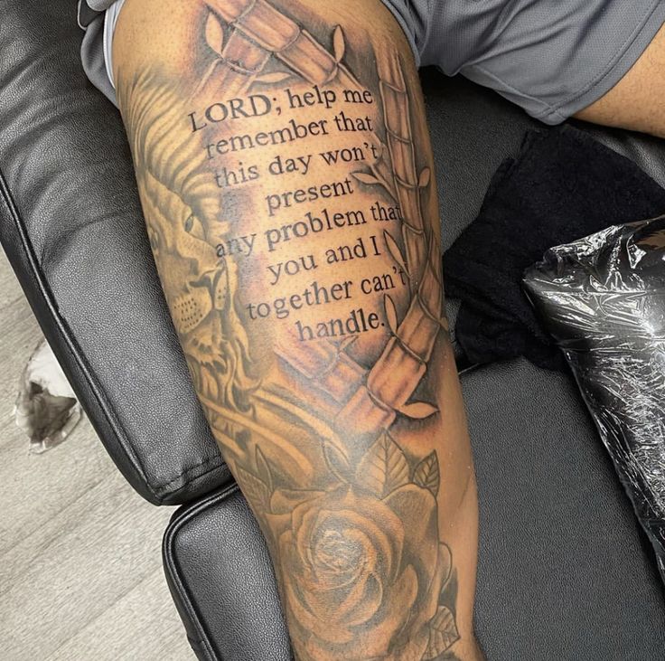 simple leg tattoos for black men 0045