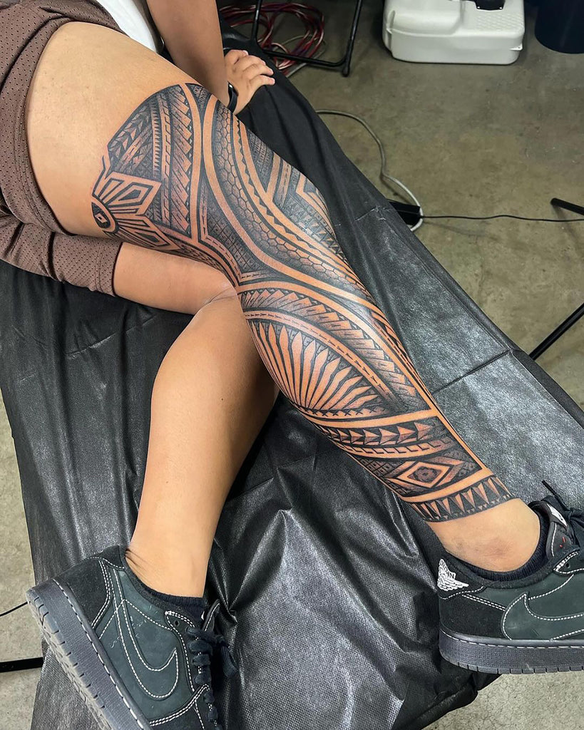 simple leg tattoos for black men 0079