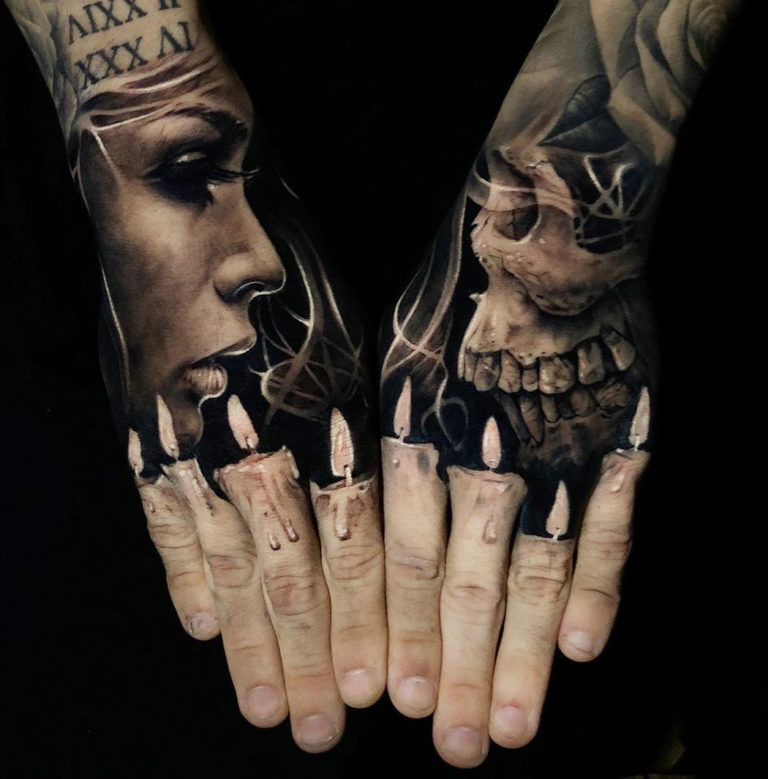 skull hand tattoos for men 0029