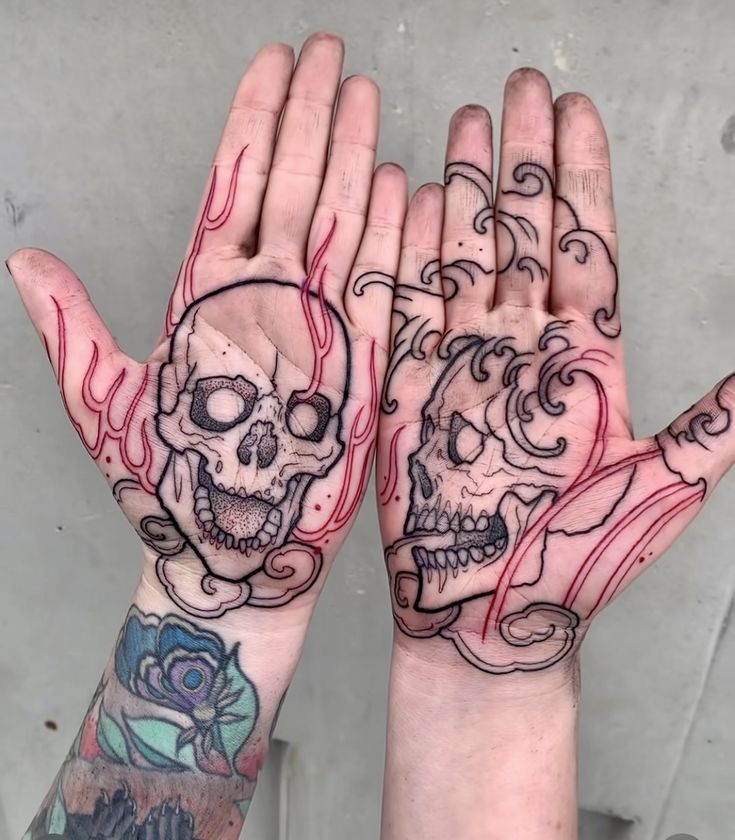 skull hand tattoos for men 0076