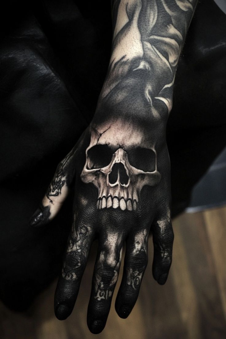 skull hand tattoos for men 0093