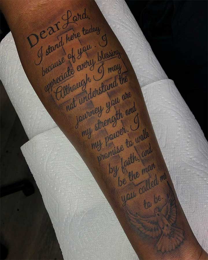 small bible verse tattoos for men forearm