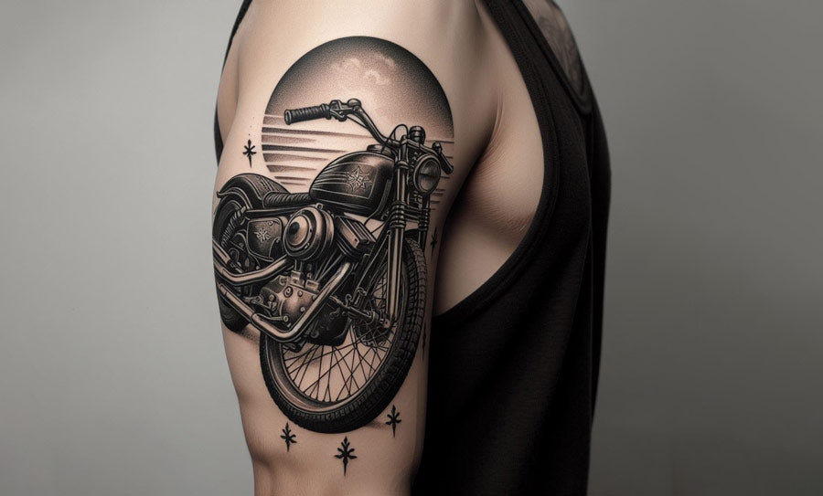 small biker tattoos for men