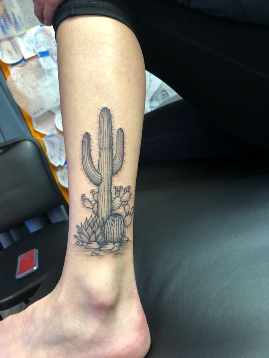 small cactus tattoos for men