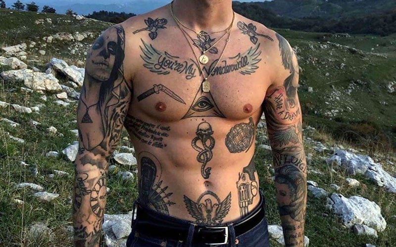 small chest tattoos for men 0024