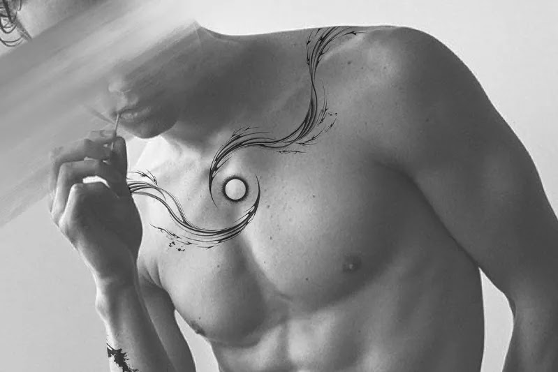 small chest tattoos for men 0027