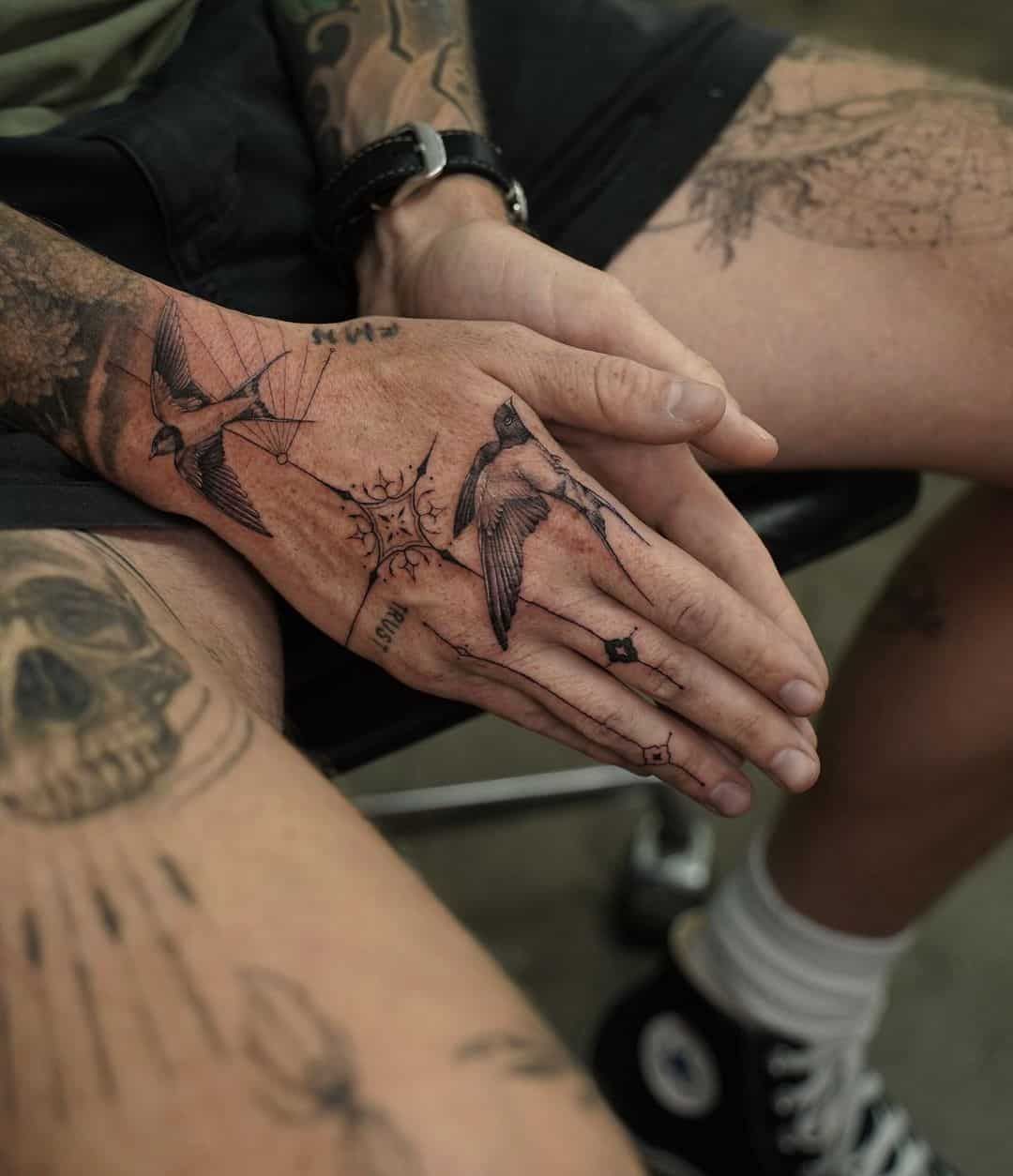 small hand tattoos for men