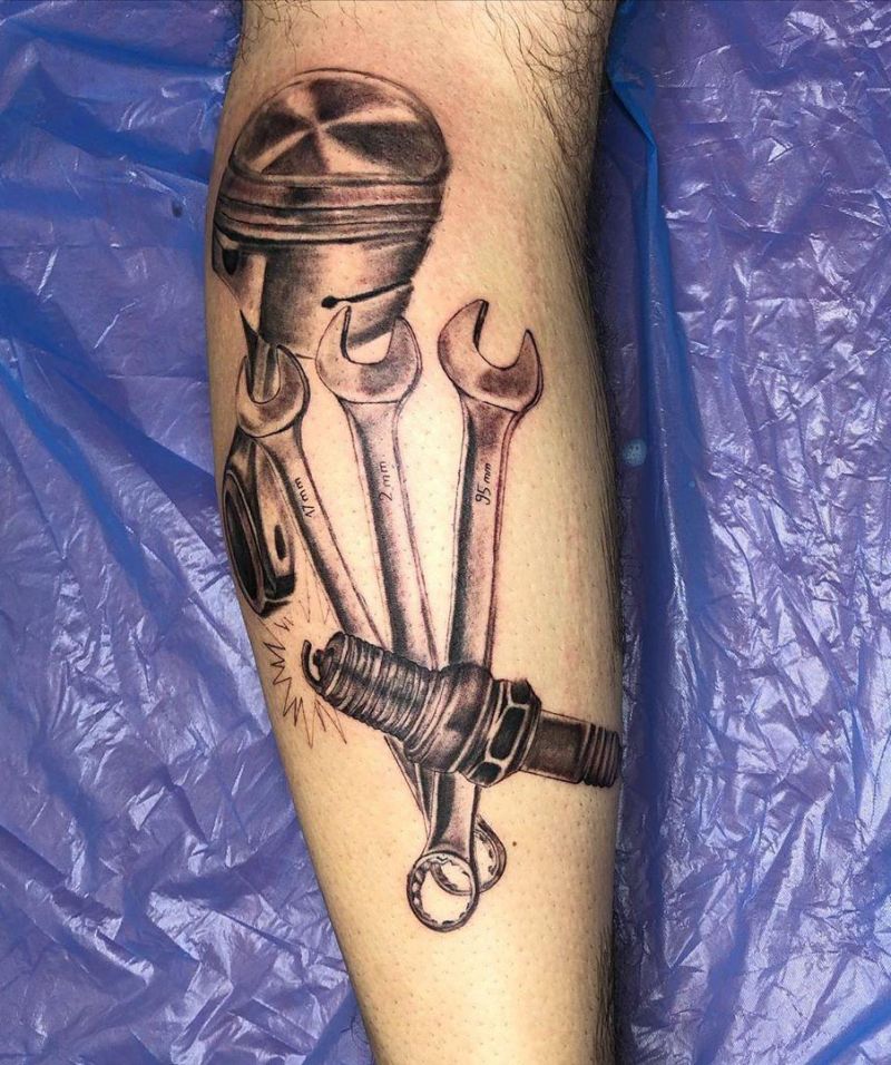 small mechanic tattoos for men