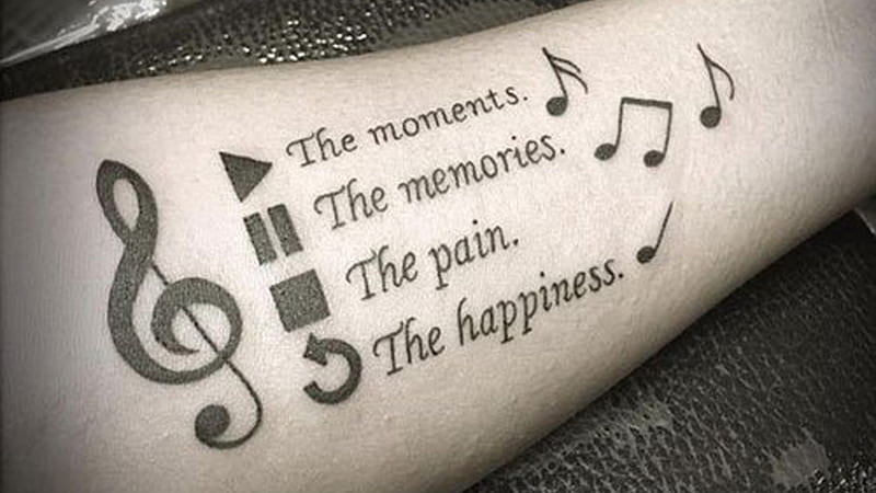 small music tattoos for men