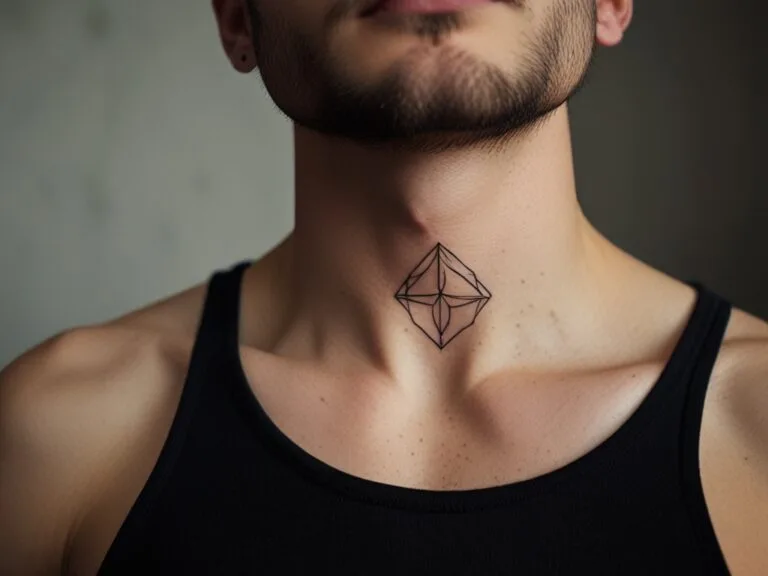 small neck tattoos for men 0026